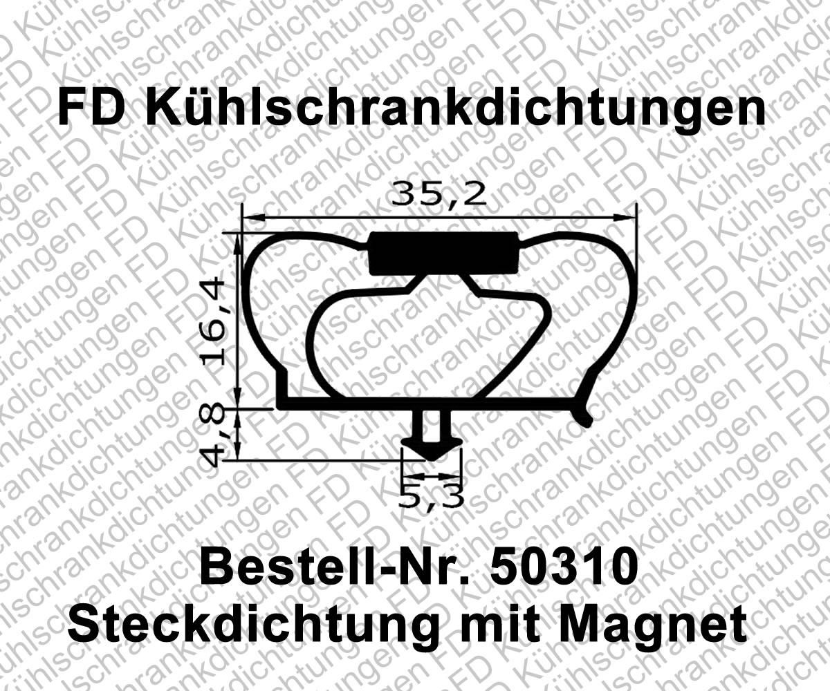 Steckdichtung mit Magnet