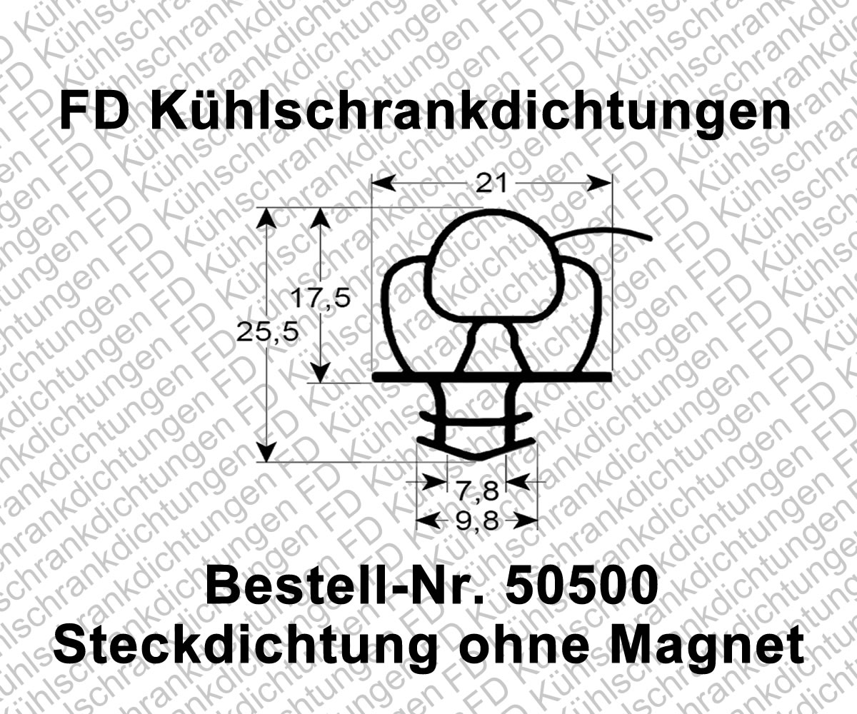 Steckdichtung ohne Magnet